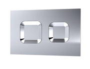 Nuie chrome square dual flush plate detail view
