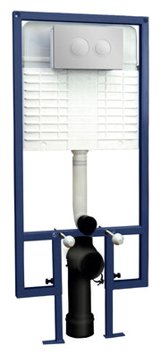 Nuie 1136mm toilet wall frame with dual flush concealed cistern