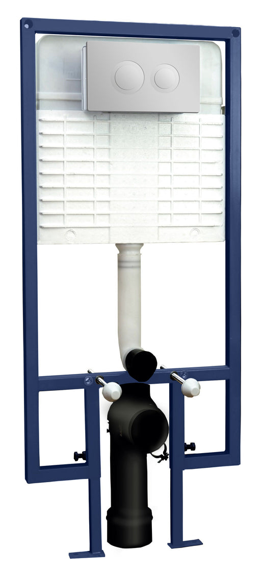Nuie 1136mm toilet wall frame with dual flush concealed cistern