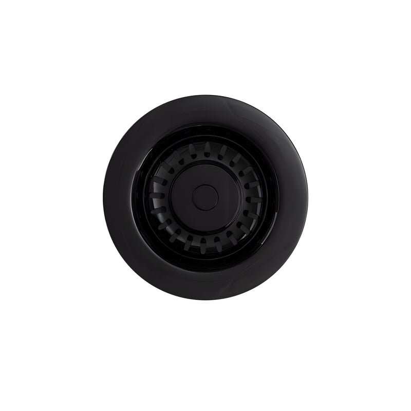 Nuie Top Fix Basket Strainer Kitchen Sink Waste with Overflow in Matt Black (PDT-000740)