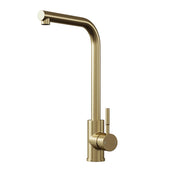 Nuie Top Fix L-Neck Kitchen Tap in Brushed Brass (PDT-001332)
