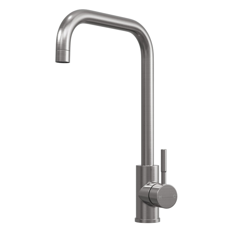 Nuie Top Fix Square Kitchen Tap in Brushed Steel (PDT-001328)