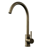 Nuie Top Fix Swan Kitchen Tap in Antique Brass (PDT-001323)