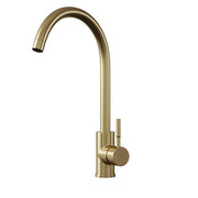 Nuie Top Fix Swan Kitchen Tap in Brushed Brass (PDT-001312)