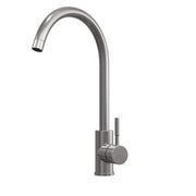 Nuie Top Fix Swan Kitchen Tap in Brushed Steel (PDT-001313)