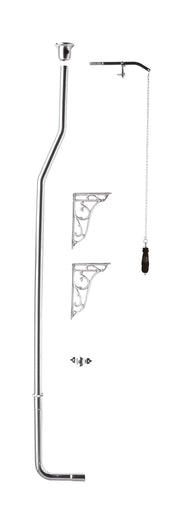 Nuie Traditional Black & Chrome High Level Flush Pipe Pack (FA413)