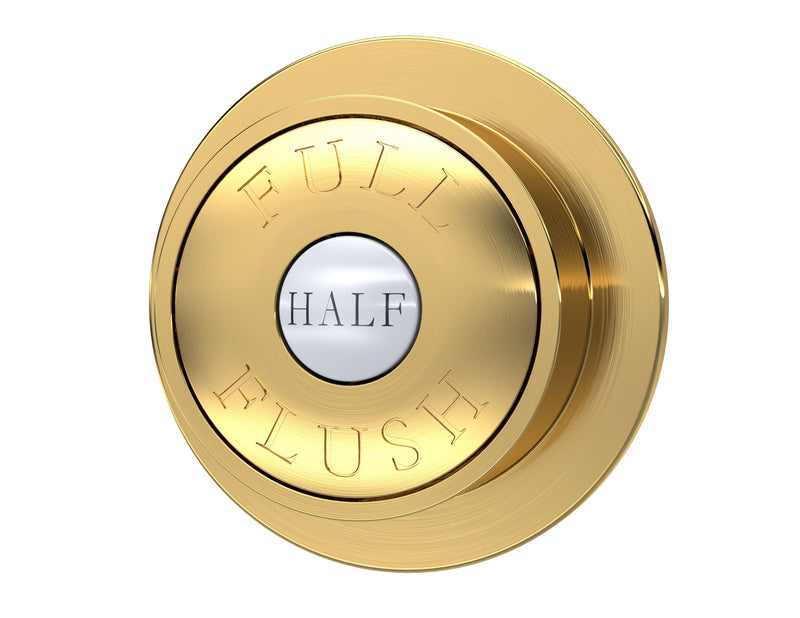 Nuie Traditional Dual Flush Push Button in Brushed Brass (TDPB03)