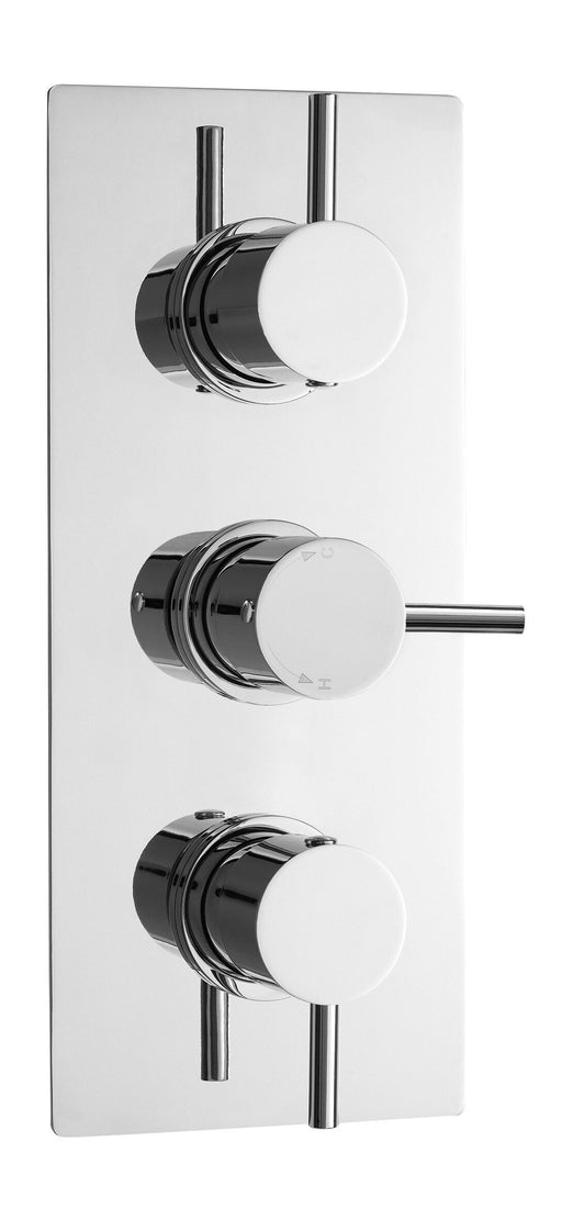 Nuie Triple Concealed Thermostatic Shower Valve (2 Outlet) Chrome (QUEV53)