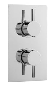 Nuie Twin Concealed Thermostatic Shower Valve (1 Outlet) Chrome (QUEV51)