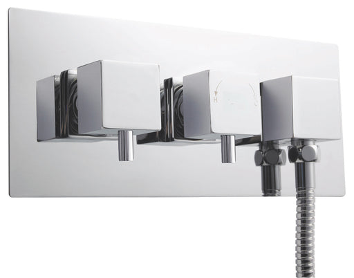 Nuie Twin Thermostatic Shower Valve with Diverter Chrome (A3077)
