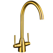 Nuie Two Handle Kitchen Mixer Tap in Brushed Gold (KNL1605DL)
