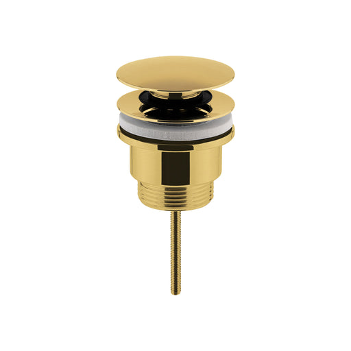 Nuie Universal Push Button Basin Waste in Brushed Brass (EK810)