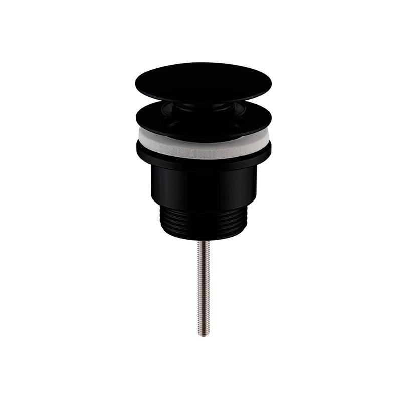 Nuie Universal Push Button Basin Waste in Matt Black (EK410)