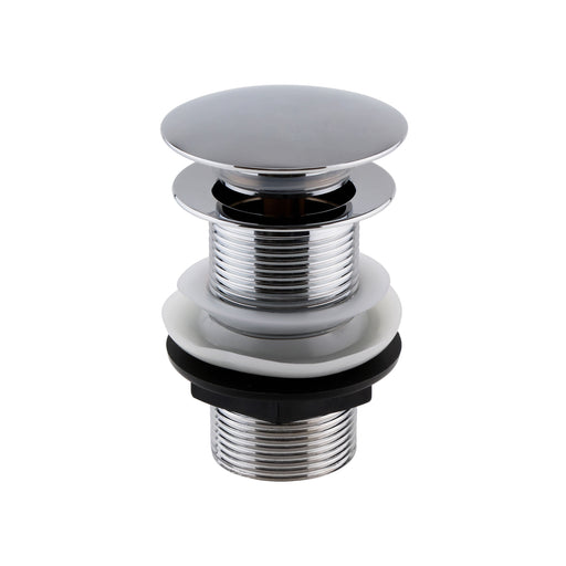 Nuie Unslotted Push Button Basin Waste Chrome (EK304)