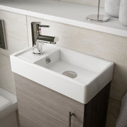 Nuie Vault 400mm floor standing vanity unit in Anthracite - bathroom lifestyle setting