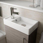 Nuie Vault 400mm wall hung vanity unit in Anthracite - bathroom lifestyle setting