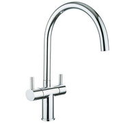 Nuie Velor Two Handle Kitchen Mixer Tap Chrome (KVE305DL)