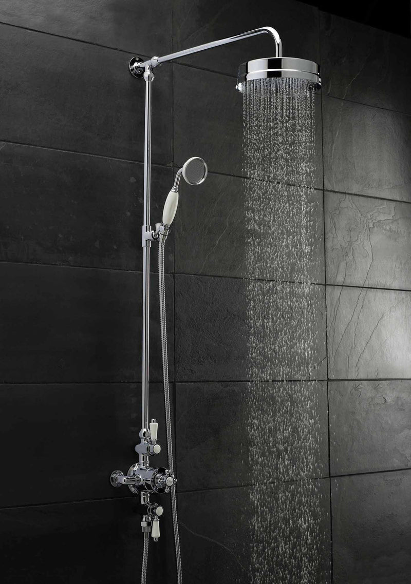 Nuie Victorian Chrome Triple Thermostatic Exposed Shower Valve lifestyle image