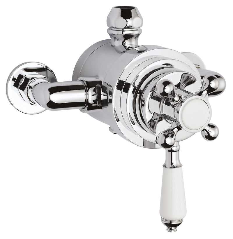Nuie Victorian Chrome Dual Thermostatic Exposed Shower Valve — A3091E