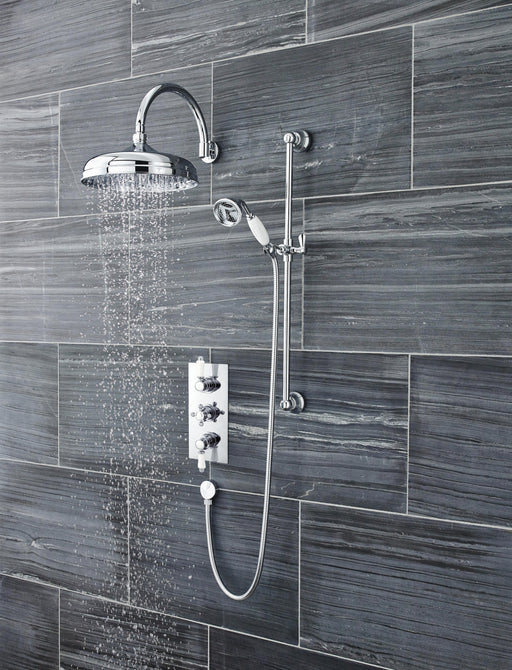 Nuie Victorian Chrome Triple Thermostatic Concealed Shower Valve lifestyle image