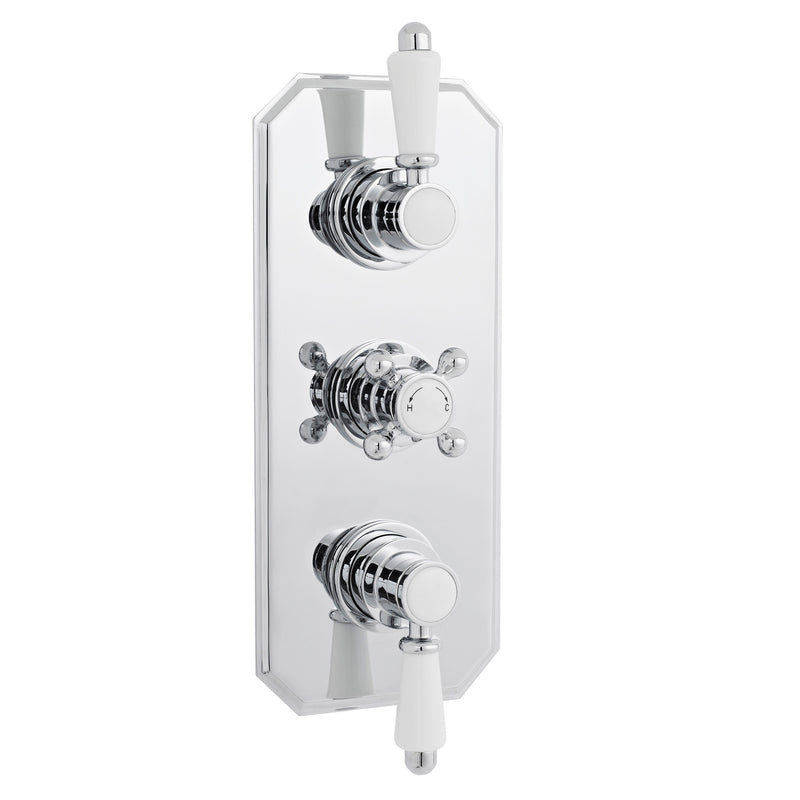 Nuie Victorian Chrome Triple Thermostatic Concealed Shower Valve — ITY317