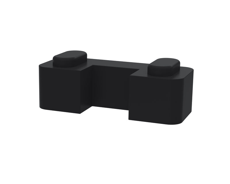 Nuie Wetroom Screen Horseshoe Support Foot in Black (WRSF007)