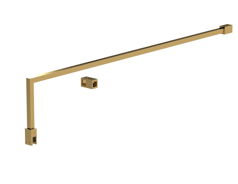 Nuie Wetroom Screen Support Arm in Brushed Brass (FIX025)