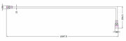 Nuie Wetroom Screen Support Arm Chrome (ARM22) line drawing