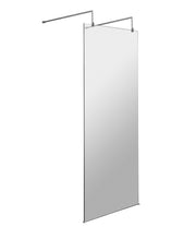 Nuie Wetroom Screen with Support Arms 1950mm (All Sizes) in 800mm Chrome (NWAF080)
