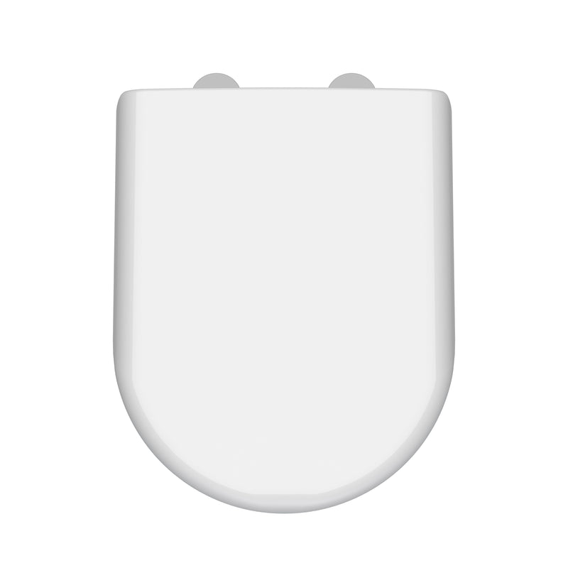 Nuie White D-Shaped Soft Close Toilet Seat with Quick Release Hinge (NTS004)