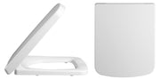 Nuie White D-Shaped Soft Close Toilet Seat with Top Fix Hinge (NCH196)