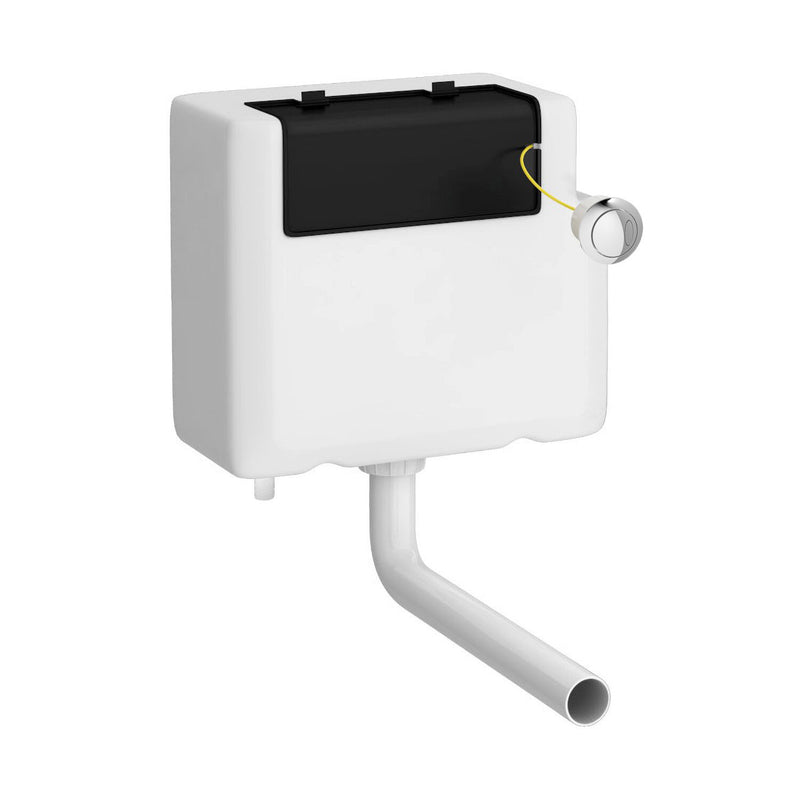 Nuie White Dual Flush Bottom Inlet Concealed Cistern
