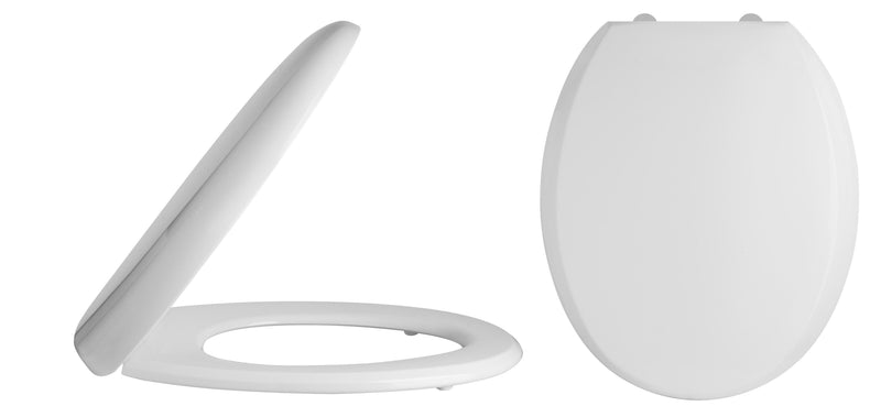 Nuie White Round Soft Close Toilet Seat with Quick Release Hinge (NTS006)