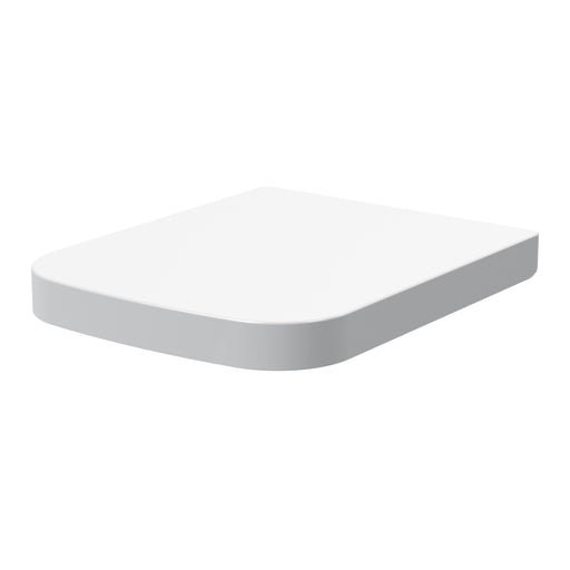 Nuie White Square Soft Close Toilet Seat with Quick Release Hinge for Ava (NCG496)