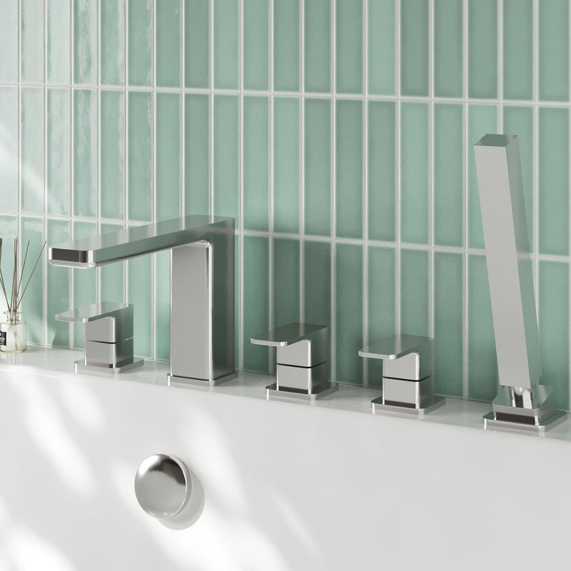 Nuie Windon Bath Shower Mixer 5 Tap Hole Chrome lifestyle image