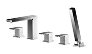 Nuie Windon Bath Shower Mixer 5 Tap Hole Chrome WIN314