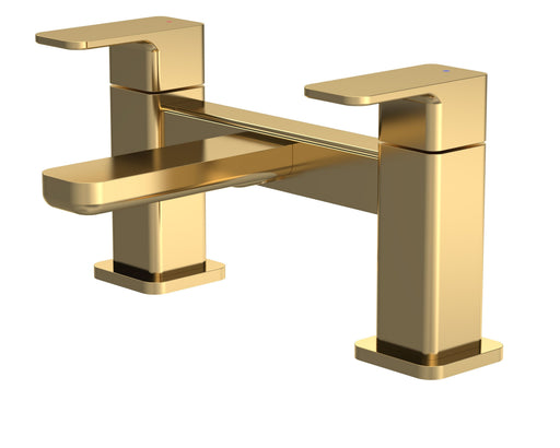 Nuie Windon Deck Mounted Bath Filler Brushed Brass WIN803