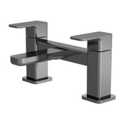 Nuie Windon Deck Mounted Bath Filler Brushed Pewter WIN703