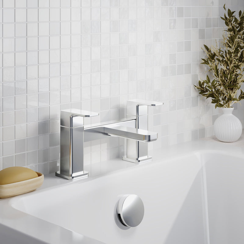 Nuie Windon Deck Mounted Bath Filler Chrome lifestyle image