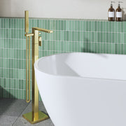 Nuie Windon Freestanding Bath Shower Mixer Brushed Brass lifestyle image