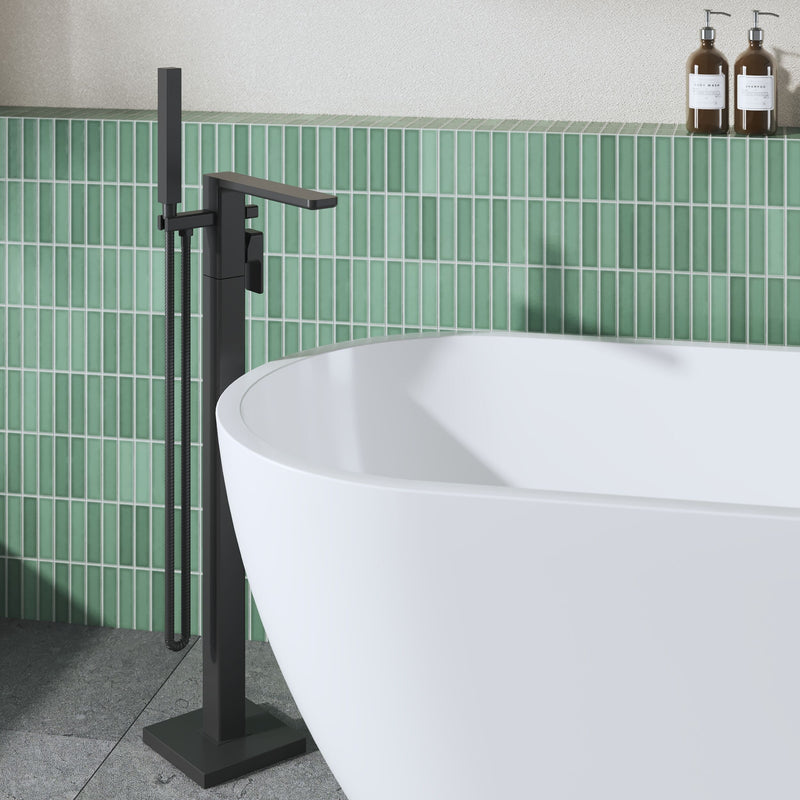 Nuie Windon Freestanding Bath Shower Mixer Matt Black lifestyle image