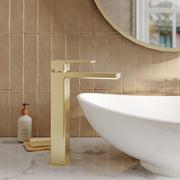 Nuie Windon High Rise Mono Basin Mixer Brushed Brass lifestyle image