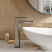 Nuie Windon High Rise Mono Basin Mixer Brushed Pewter lifestyle image