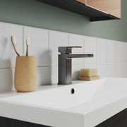 Nuie Windon Mono Basin Mixer Brushed Pewter lifestyle image