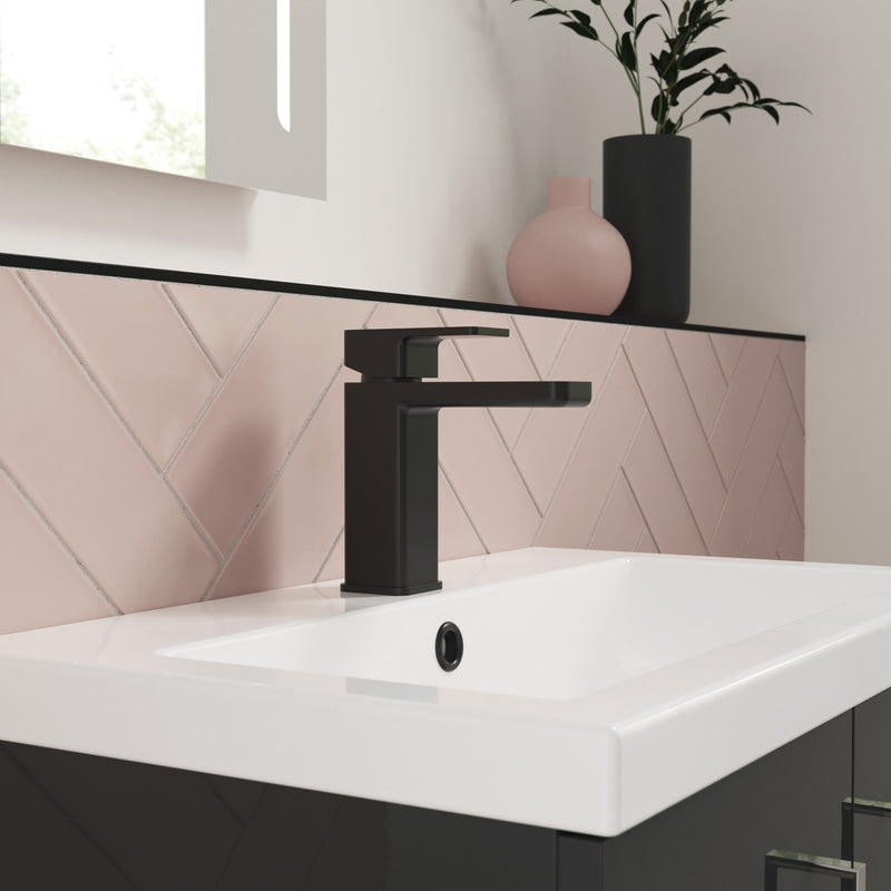 Nuie Windon Mono Basin Mixer Matt Black lifestyle image