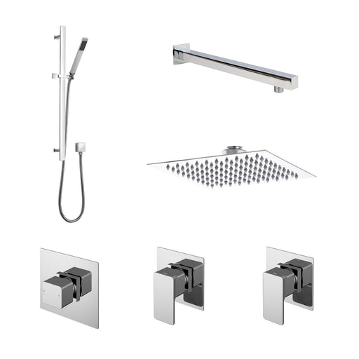 Nuie Windon Chrome 2 Outlet Concealed Thermostatic Shower Valve with Diverter — SBS129ST2