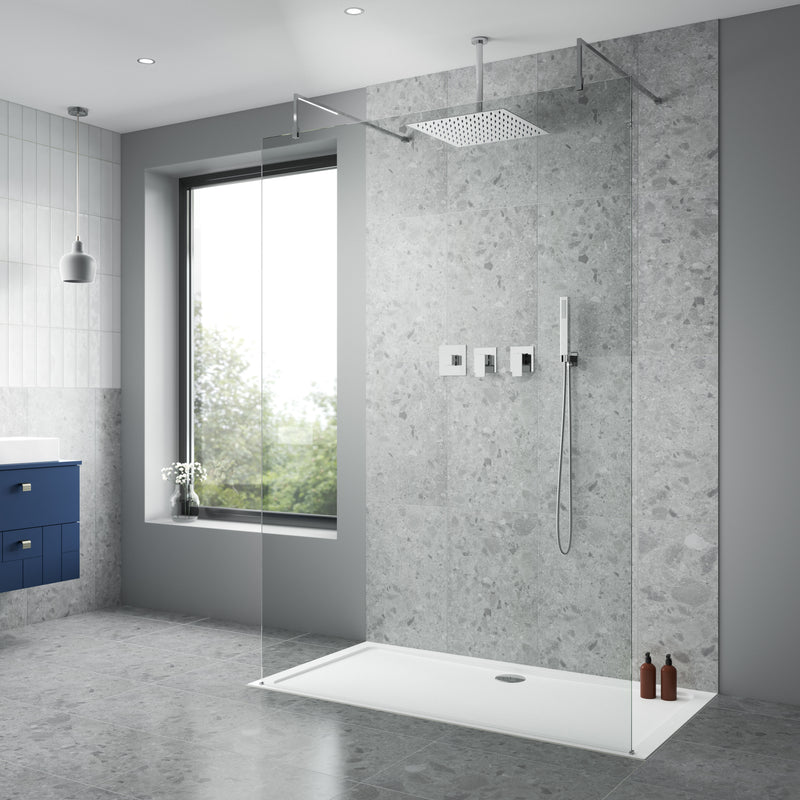Nuie Windon Chrome 2 Outlet Concealed Thermostatic Shower Valve with Stop Taps lifestyle image 1