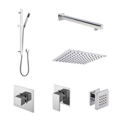 Nuie Windon Chrome 3 Outlet Concealed Thermostatic Shower System with Stop Taps — SBS135ST3