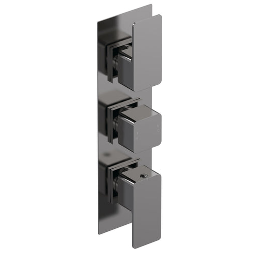 Nuie Windon Triple Concealed Thermostatic Shower Valve With Diverter 3 Outlet Brushed Pewter WIN7TR03