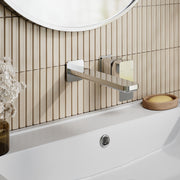 Nuie Windon Wall Mounted Basin Mixer 2 Tap Hole Chrome lifestyle image
